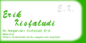 erik kisfaludi business card
